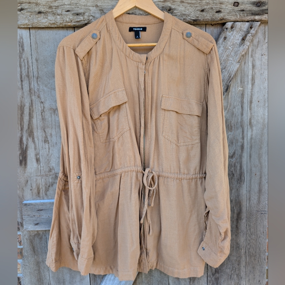 Torrid Lightweight Utility Jacket in Light Brown